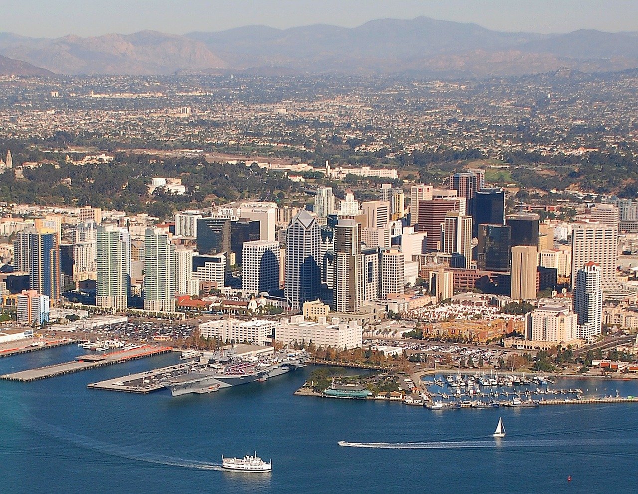 san diego, california, aerial view