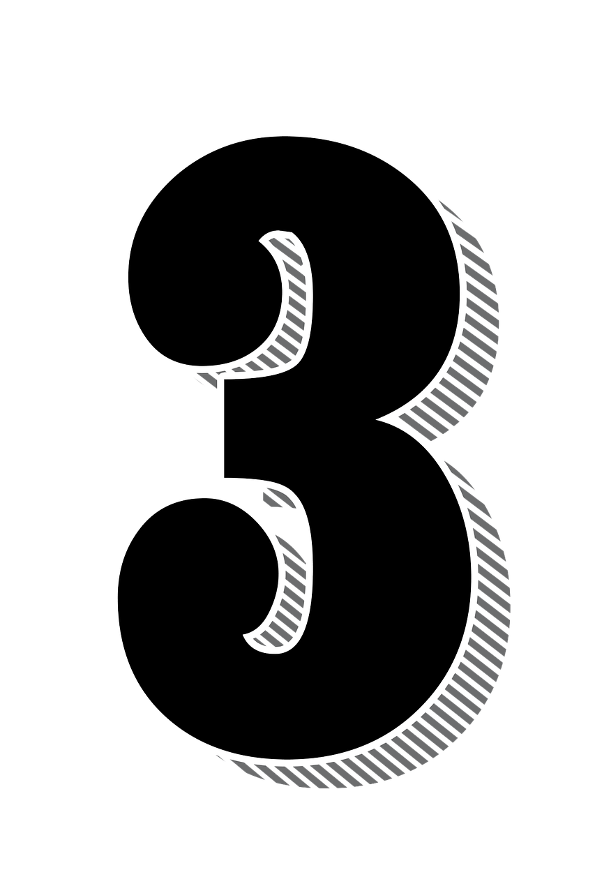numbers, three, 3