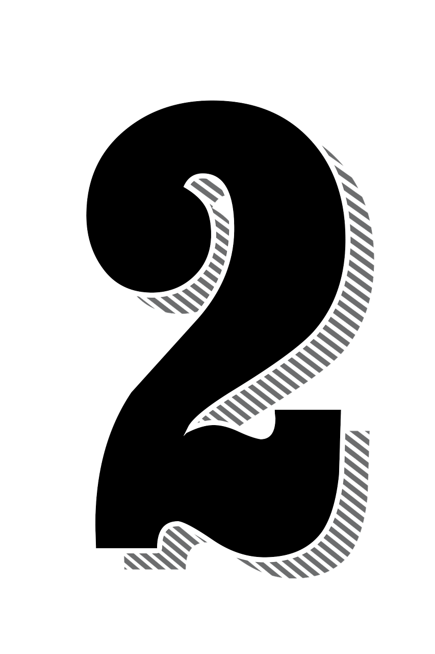 numbers, two, 2